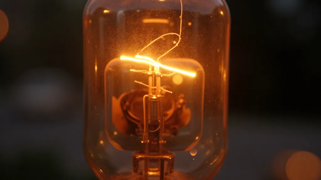 Glowing vacuum tube interior