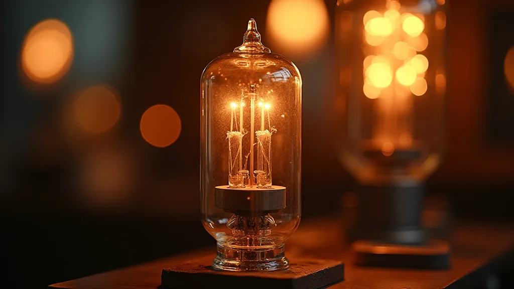 Vintage vacuum tube close-up