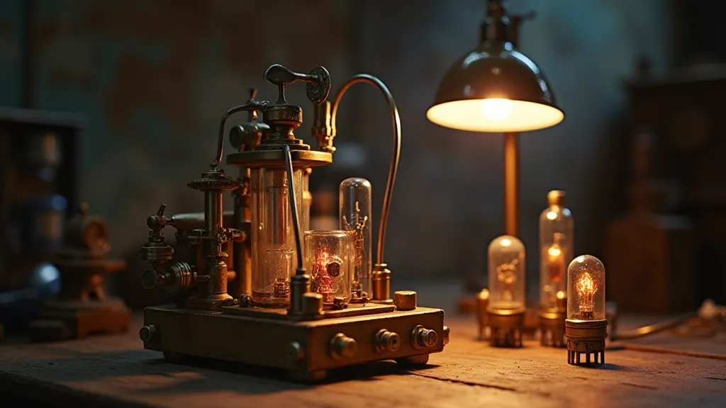 Vintage tube tester on a workbench
